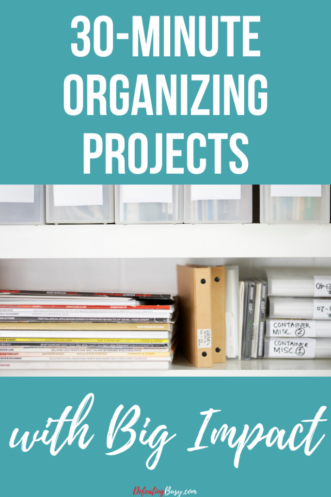 These home organization projects will take you 30 minutes to complete and have a big impact.