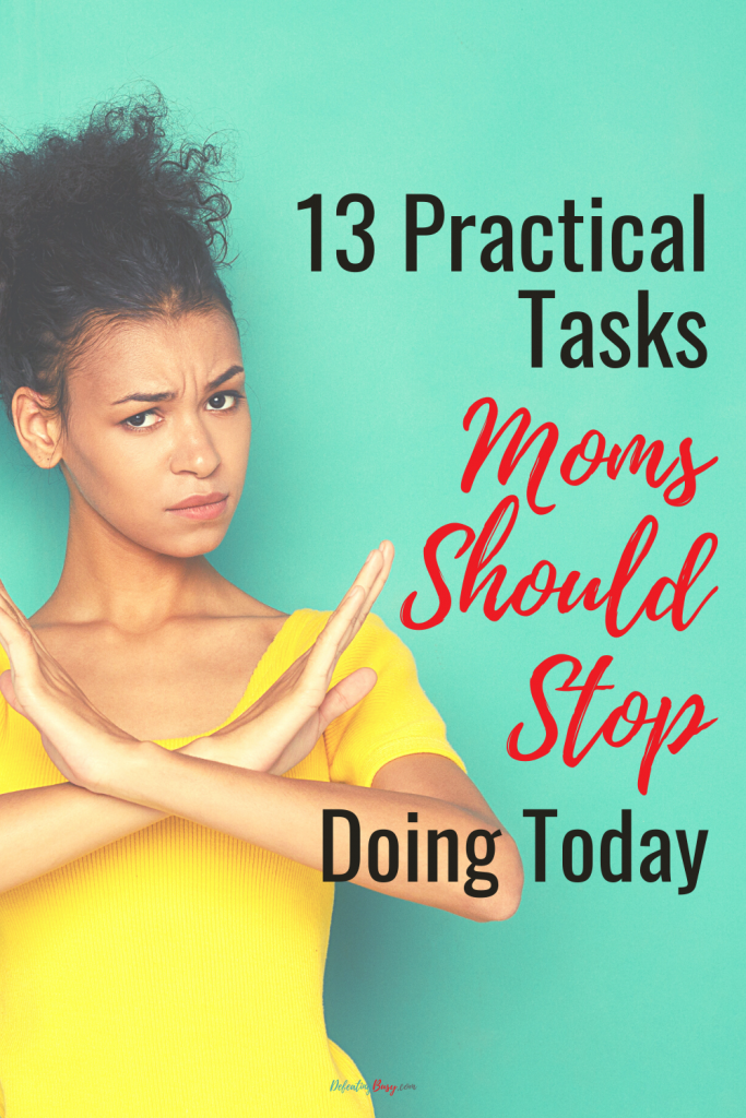 If you want to get off the hamster wheel, you have to stop doing some things. Start by reading this list of 13 practical ideas of tasks to stop. #stopdoing #momhacks #timemanagement